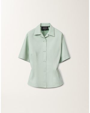 Fabiana Filippi Nappa Leather Jacket, Aqua - Multicolor