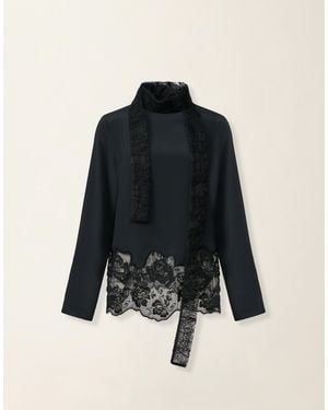 Fabiana Filippi Crêpe De Chine Top - Blue