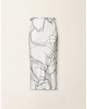 Fabiana Filippi Silk Twill Skirt - Natural