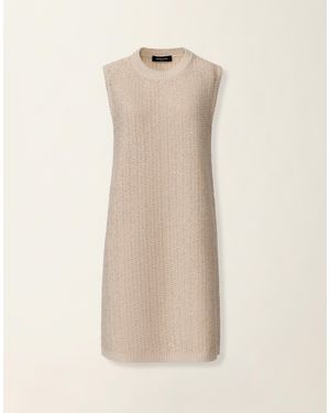 Fabiana Filippi Platinum And Sequin Dress - Natural