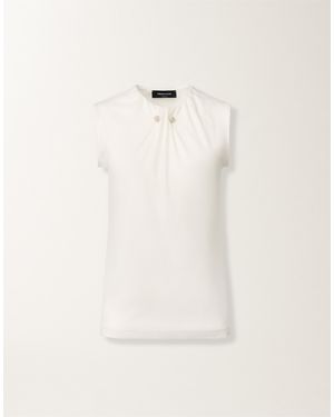Fabiana Filippi Jersey Vest Top, Butter - Natural