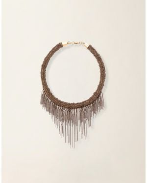 Fabiana Filippi Filo Diamante Choker Necklace - Natural