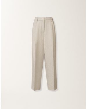 Fabiana Filippi Fil Coupé Drop Tailoring Trousers, Ice - Natural