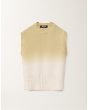 Fabiana Filippi Gradient Platinum Vest Top, Aloe - Natural