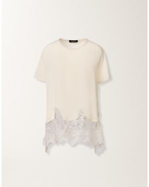 Fabiana Filippi Crepe De Chine Top, Ivory - Natural
