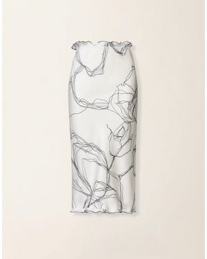 Fabiana Filippi Silk Twill Skirt - Natural