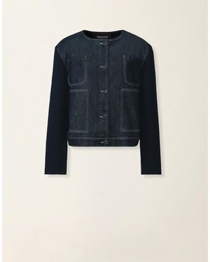 Fabiana Filippi Denim And Knit Jacket, Midnight - Blue