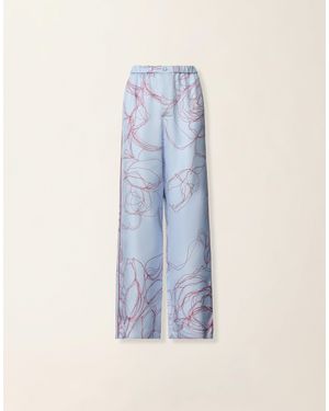 Fabiana Filippi Silk Twill Trousers - Blue