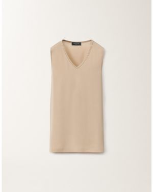 Fabiana Filippi Stretch Sablé Top, Sand - Natural
