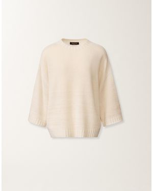 Fabiana Filippi Platinum T-Shirt With Lurex, Raffia - Natural