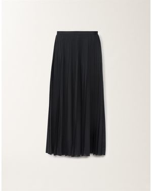 Fabiana Filippi Pleated Muslin Skirt, Midnight - Black