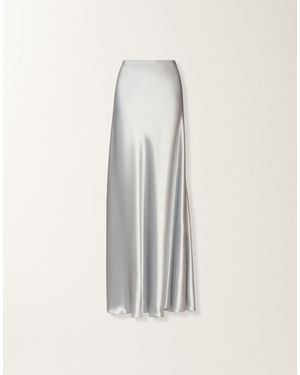 Fabiana Filippi Asymmetrischer Rock Aus Aqua-Satin, Aqua - Weiß