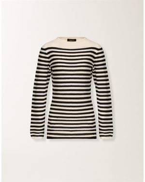 Fabiana Filippi Organic Cotton Jumper With Micro Sequins, Butter And - Black