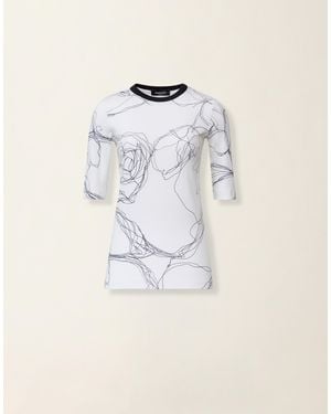 Fabiana Filippi Ribbed Cotton Jersey T-Shirt - Natural