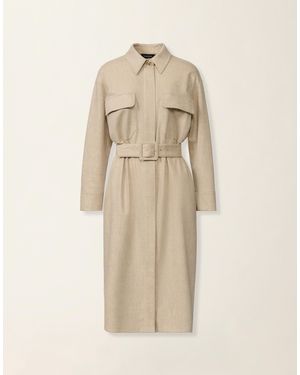 Fabiana Filippi Flannel Safari Dress, Greige - Natural
