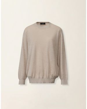 Fabiana Filippi Cashmere And Silk Jumper - Natural
