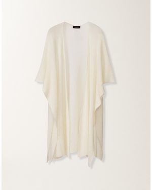 Fabiana Filippi Mohair Cape With Sequins - Natural