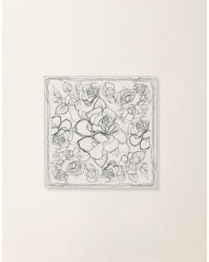Fabiana Filippi Silk Twill Foulard, Midnight And Cachà - Natural