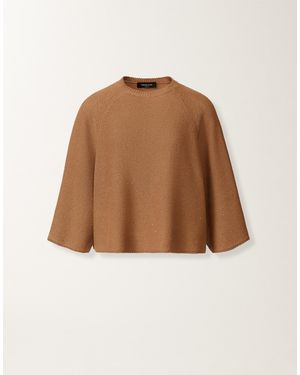 Fabiana Filippi Cotton And Linen Cape With Sequins - Brown