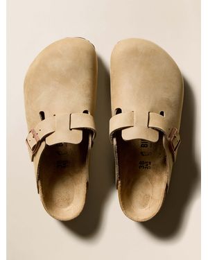 Faherty Birkenstock Oiled Boston Shoes - Brown