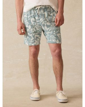 Faherty Cabana Towel Terry Sweatshort - Green