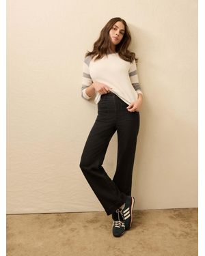 Faherty Stretch Terry Patch Pocket Trousers - Natural