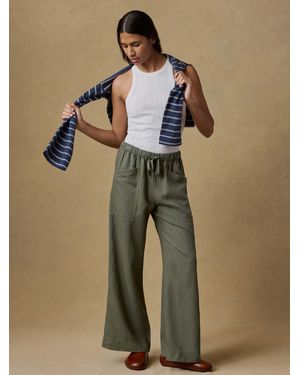 Faherty Topanga Drape Trousers - Green