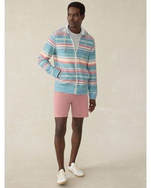 Faherty Whitewater Full Zip Hoodie - Blue