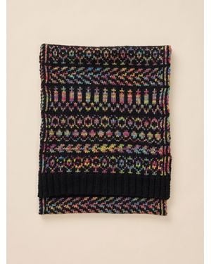 Faherty Harbor Lights Fairisle Scarf - Black