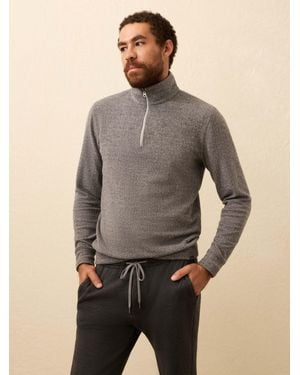 Faherty Legend Jumper Quarter Zip - Grey