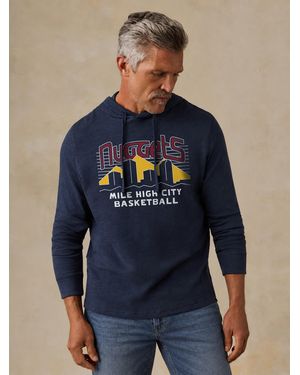 Faherty Denver Nuggets Sunwashed Organic Hoodie - Blue