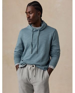 Faherty Sunwashed Organic Hoodie - Blue