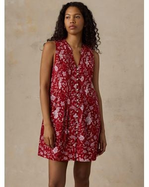 Faherty Voile Devin Dress - Red