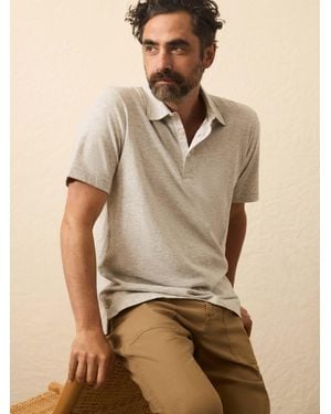 Faherty Sunwashed T-Shirt Polo - Natural