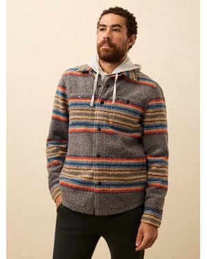 Faherty Range Fleece Shirt Jacket Cpo - Brown
