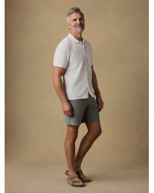 Faherty Short-Sleeve Sunwashed Jumper Shirt - Natural