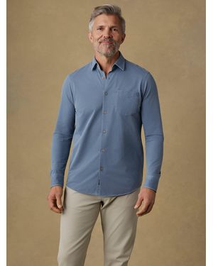 Faherty Costa Piqué Shirt - Grey