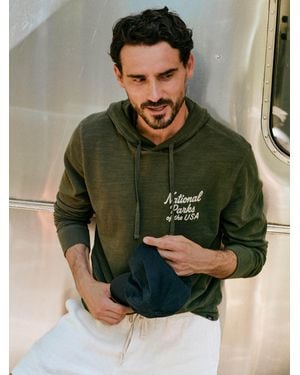 Faherty X Parks Project National Parks Sunwashed Organic Hoodie - Green