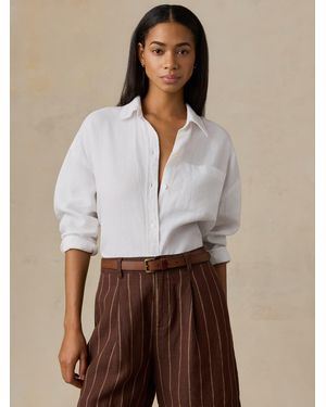 Faherty Laguna Linen Relaxed Shirt - White