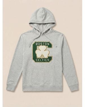 Faherty Boston Celtics Sunwashed Organic Hoodie - Grey