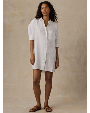 Faherty Laguna Linen Kova Shirtdress - Natural