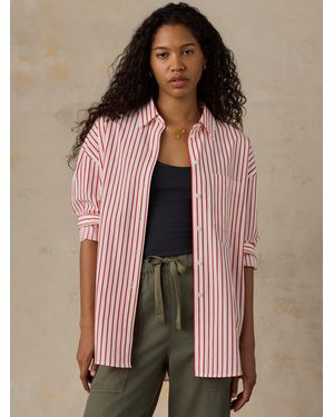 Faherty Coastal Poplin Relaxed Shirt - Brown