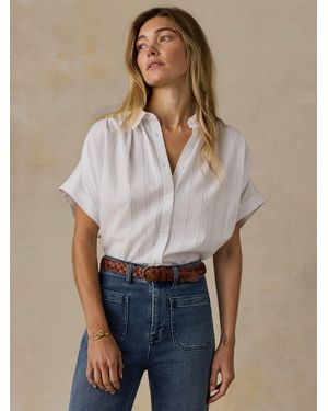 Faherty Heirloom Dobby Lucia Top - White