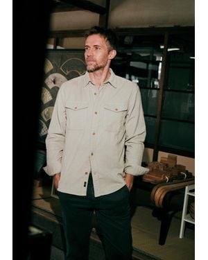 Faherty Stretch Terry Corduroy Workshirt - Black