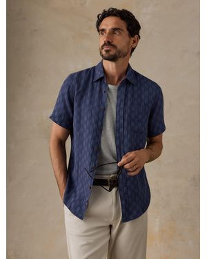 Faherty Short-Sleeve Breeze Shirt - Blue