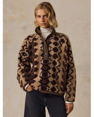 Faherty Fireside Fleece Pullover - Brown