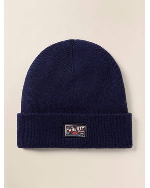 Faherty Logo Beanie - Blue