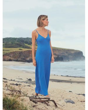 Faherty Mia Slip Dress - Blue