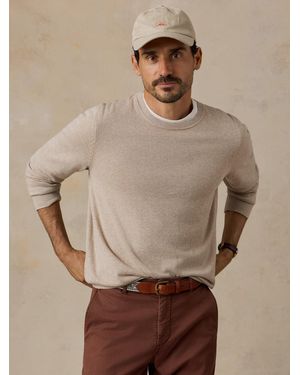 Faherty Long-Sleeve Sweater Tee - Brown