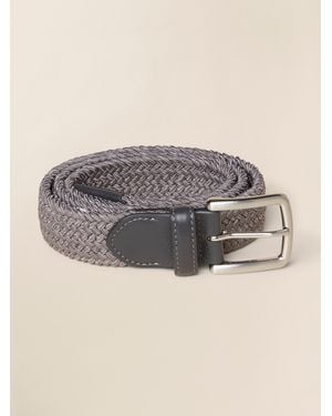 Faherty Stretch Woven Belt - Gray